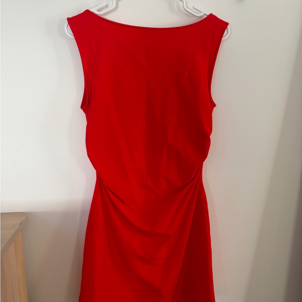 Dynamite Vibrant Red Backless Dress